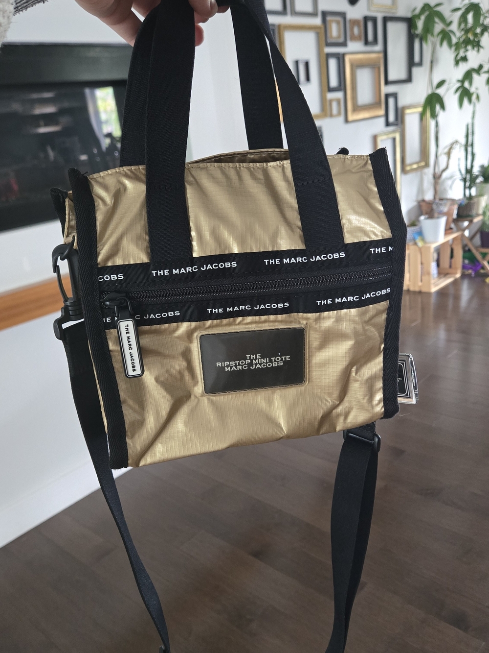 The Marc Jacobs Ripstop Mini Tote in Gold